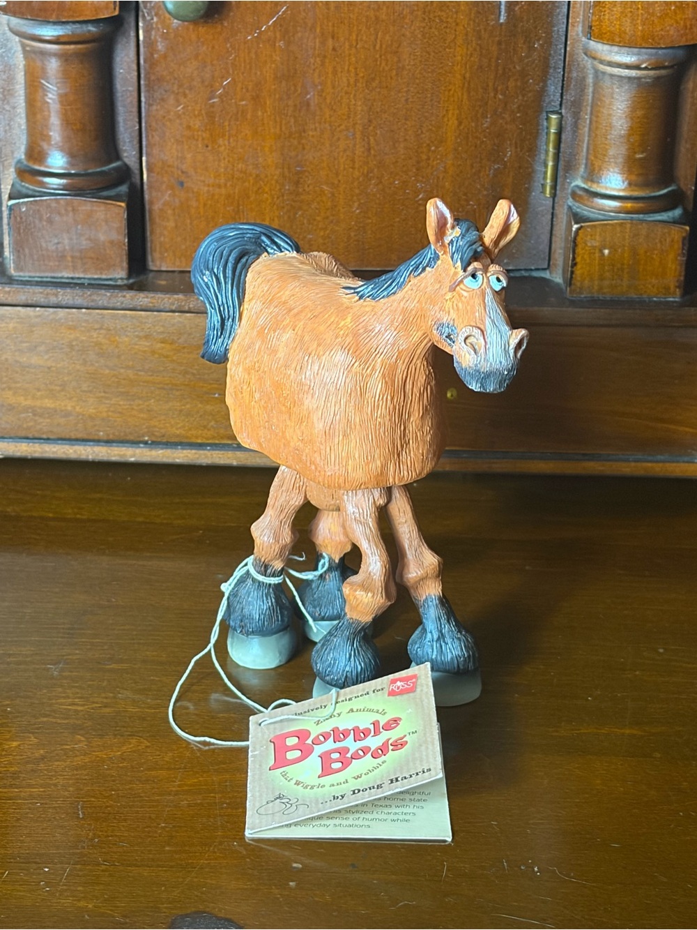 90's Bobble Bods HORACE The Horse Doug Harris 6" Figurine By Russ Berrie, Resin